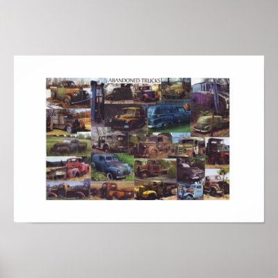 Abandoned Trucks Poster by neontorpedo98