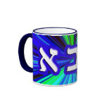 Abba In Hebrew Block Lettering Coffee Mugs