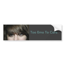 abbadab, Too Emo To Care. bumper stickers by victoryrose187 abbadab, Too Emo To Care. bumper stickers