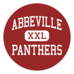 Abbeville - Panthers - High - Abbeville Round Sticker