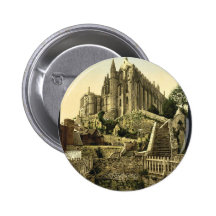 Abbey from the ramparts, Mont St. Michel, France v Pin