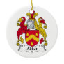 Abbot Family Crest Christmas Tree Ornaments