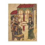 Abbot John offering manuscript Benedict Post Card