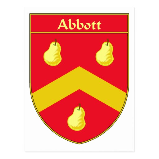 Abbott Coat of Arms/Family Crest Postcard Zazzle
