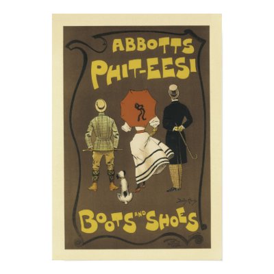 Abbotts Phit-eesi Boots and Shoes Poster by vintagegiftmall