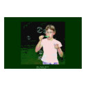 Abby Blowing Bubbles posters