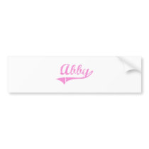 Abby Classic Style Name Bumper Sticker