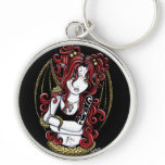 "Abby" Gothic Red Tattoo Snake Fairy Keychain