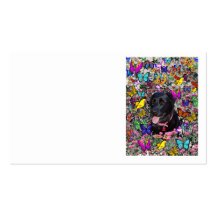 Abby in Butterflies - Black Lab Dog Business Card Template