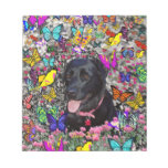 Abby in Butterflies - Black Lab Dog Notepads
