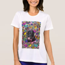 Abby in Butterflies - Black Lab Dog T-shirts