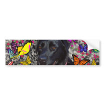 Abby in Butterflies – Black Lab in Butterflies Bumper Stickers