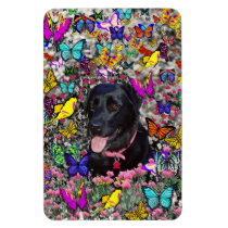Abby in Butterflies – Black Lab in Butterflies Magnets