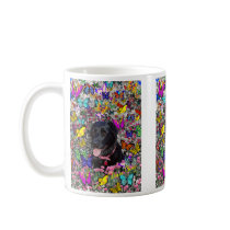 Abby in Butterflies Mug - Black Labrador