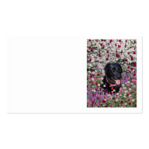 Abby in Flowers – Black Lab Dog Business Card Template