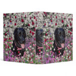 Abby in Flowers – Black Lab in Flowers Vinyl Binders