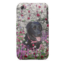 Abby in Flowers – Black Lab in Flowers Case-mate Iphone 3 Cases