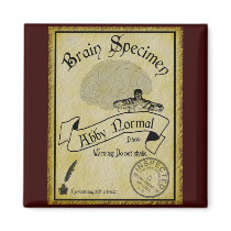 Abby Normal Brain Old Label Refrigerator Magnet