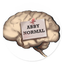 Abby Normal Brain Sticker