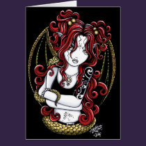 "Abby" Red Haired Snake Fairy Art Card cards