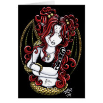 "Abby" Red Haired Snake Fairy Art Card by mykajelina "Abby" Red Haired Snake Fairy Art Card