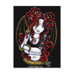 "Abby" Red Tattooed Faery Postcards