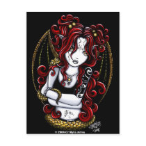 "Abby" Red Tattooed Faery postcards