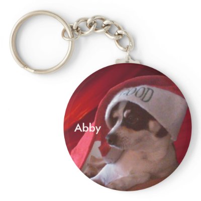 Abby's Christmas Chihuahua Keychain by vegasdusoleil