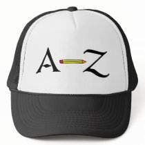 abc a-z school student icon hats