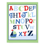 ABC Alphabet Art Print Little Skipper Sailboat