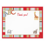 ABC Alphabet Soup Dot Jungle Thank you notes Custom Invitations