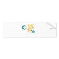 ABC Animals - Carrie Cat Bumper Sticker