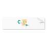ABC Animals - Carrie Cat Bumper Sticker