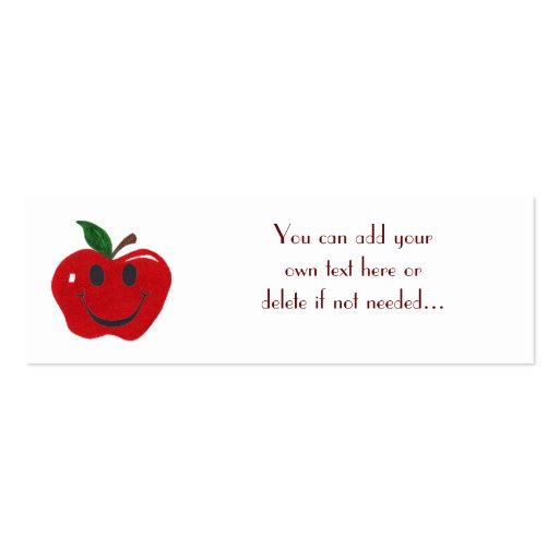 ABC - Apple Customizable Teacher - Business Card (back side)