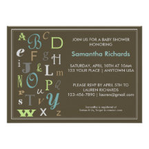 ABC Baby Shower Invitation