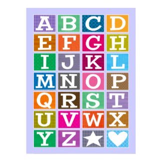 ABC Poster (Blue) print