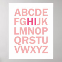 ABC poster with HI in bold colors
