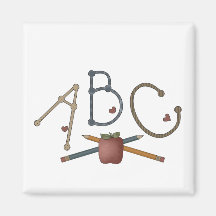 ABC Teacher Refrigerator Magnet