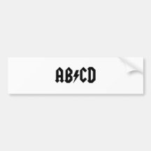 ABCD Item Bumper Stickers