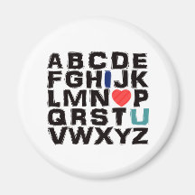 ABCILOVEYOU REFRIGERATOR MAGNET