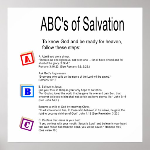 ABC&rsquo;s Salvation Poster | Zazzle