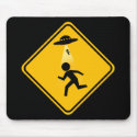 Abduction Road Sign mousepads