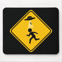 Abduction Road Sign mousepads