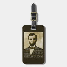 Abe Lincoln Bag Tag