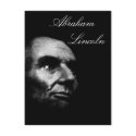 Abe Lincoln - Elegant White on Black postcards