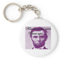 Abe Lincoln "Fourscore and Seven Years Ago" Key Chain