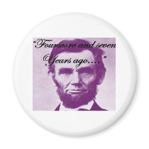 Abe Lincoln "Fourscore and Seven Years Ago" magnets