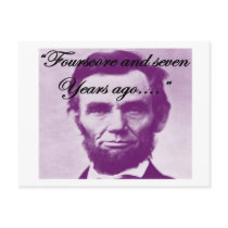 Abe Lincoln "Fourscore and Seven Years Ago" Postcards