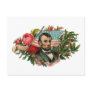 Abe Lincoln Garland Flag Postcard