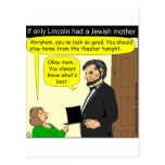 Abe Lincoln Needed a Jewish Mother - Cartoon Post Cards